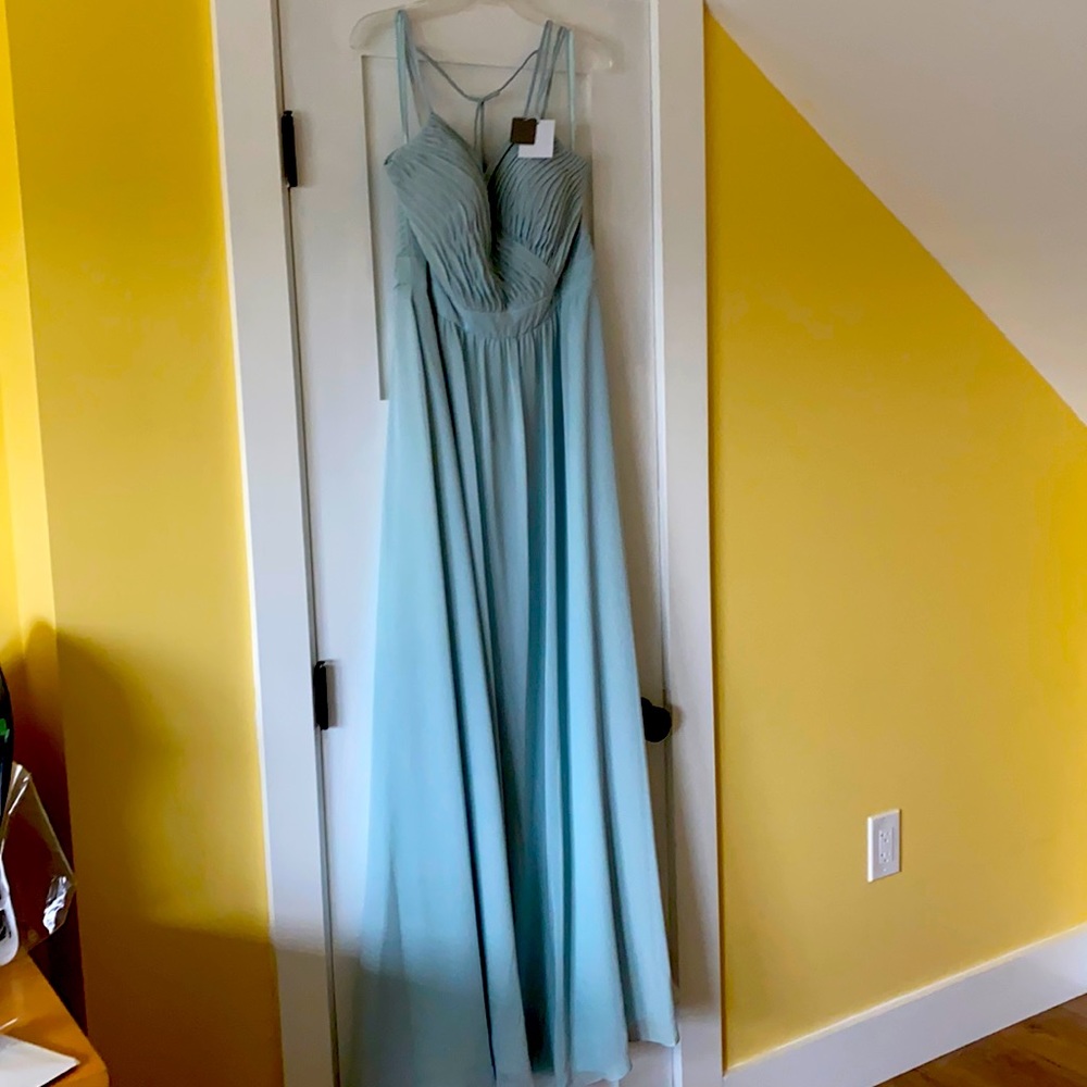 Kennedy Blue Sea Glass Bridesmaid/Prom Dress Size 14 NWT!